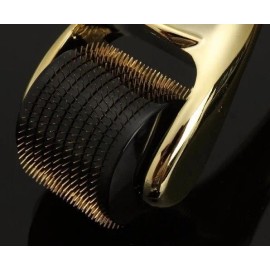 Dermaroller Corporal Facial Arrugas Estrias Manchas Oro Rodillo Micro Agujas Dorado Deluxe