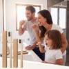 FoldTier 12 Pack Natural Horse Bristle Bamboo Toothbrush Family Pack