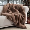 EVERGRACEHOME Luxury Soft Faux Chinchilla Fur Throw Blanket for Couch,