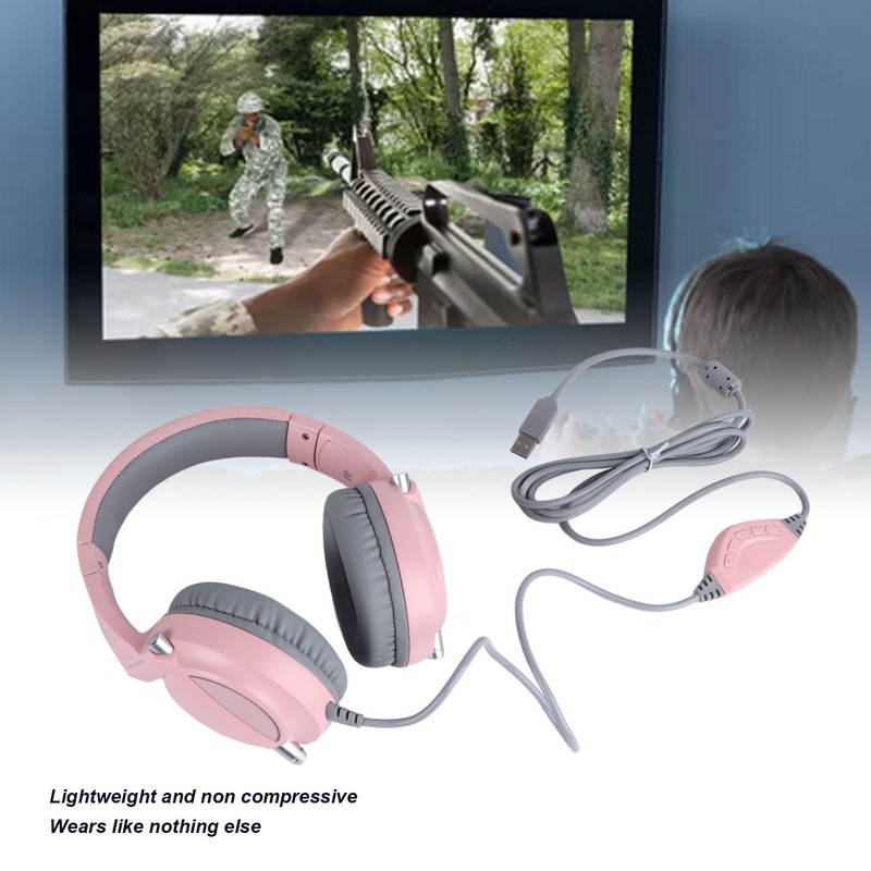 Gaming Headset 7.1 Sound RGB Light 50mm USB Powerful Bass