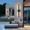 JOKAONOTL Upgraded 23.6in Black Long Modern LED Outdoor Wall Lights