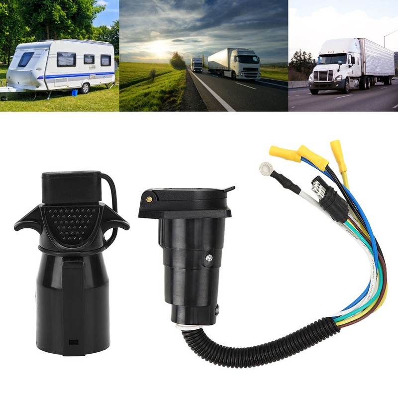 12V Trailer RV Connector 7 Way to 4 Way Hitch