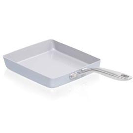 TECHEF - CeraTerra Ceramic Nonstick Tamagoyaki Japanese Omelette Pan/Egg Pan Skillet, (PTFE, PFAS, and PFOA Free), Dishwasher Oven Safe, Stainless Steel Handle, Induction-Ready, Made in Korea