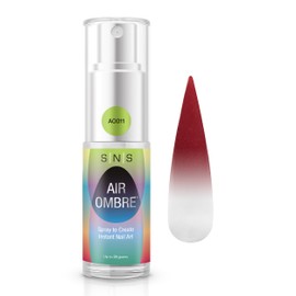 SNS Air Ombre Nail Spray Powder (Red Wine Burgundy, AO011) - Nail Art Manicure Designs Using Spray-On Tech - For Beginner Nail Techs & DIY Enthusiasts - Works With Dip Powder, UV Gel & Acrylic