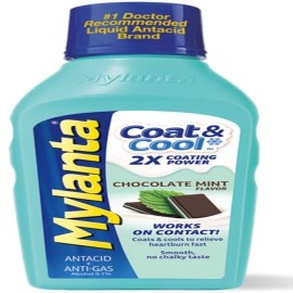 Mylanta Antacid Coat & Cool Mint Chocolate Liquid 12oz