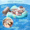 Mambobaby Non-Inflatable Baby Pool Float with Tail and Canopy UPF