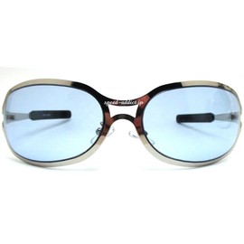 SPEED ADDICT METAL OVAL SUNGLASS (Metal Oval Sunglasses), Silver × Light Blue