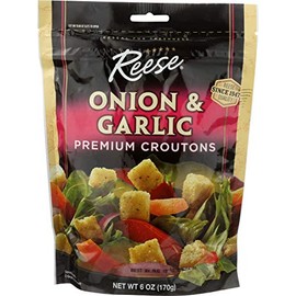 Reese Onion and Garlic Croutons, 6-Ounces (Pack of 12)