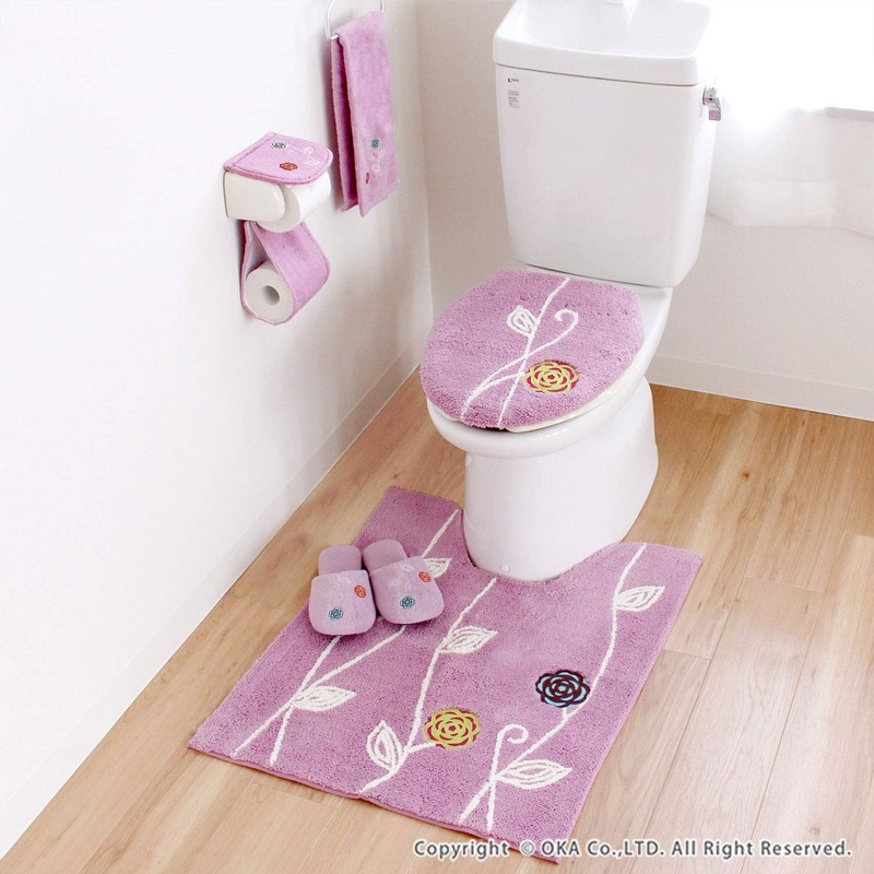 OKA Etoffe Toilet Seat Cover, For U-Shaped Seats, Antibacterial, Odor