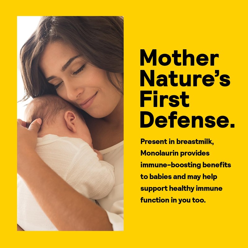 Nature's Life Monolaurin Capsules, 1000 mg | Vegetarian | Support