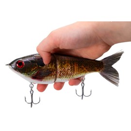 7" Pedigree Glider Glide Bait Swimbait Musky Striper Bass Fishing Lure Big Multi Jointed Shad Trout Slow Sinking (7" Pedigree Glider - Male Bluegill)