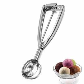 Ice Cream Scoops with Easy Trigger - Small Sized (4cm) 304 Stainless Steel Cookie Scoop for Meatballs, Mellon Balls, Mashed Potatoes and Muffins