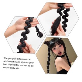 Healvian 2pcs Braid Extensions Ponytail Wig for Women Natural Hairpiece High Temperature Elegant Volume for Daily Use and Special Occasions