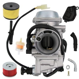 YJGZSVK ATV Carburetor Air Filter Oil Filter For Honda Rancher 350 TRX350TE TRX350TM 350FE 350ES 350FMTE 2000-2006 Replaces 16100-HN5-673 16100-HN5-672