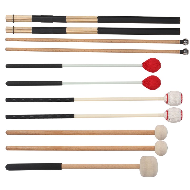 11Pcs Drumstick Set Snare Drum Percussion Tuning Hammer Instrument Training
