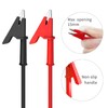 Cleqee 2PCS Multimeter Test Leads, 4mm Banana Plug to Crocodile