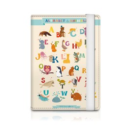 ATJFKIXL Passport Holder for Travel Essentials, RFID Premium Leather Passport Wallet Cover Case for Travel Must Haves Accessories, Passport Holders for Women Men Alphabet Animals