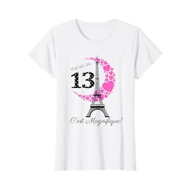 Paris Theme Shirt for Girls 13th Birthday I Love Paris! T-Shirt