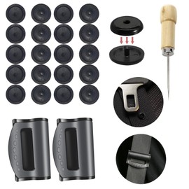 JALCH 25 Pcs Vehicle Seat Belt Comfort and Adjustment Set - 4 Pack Seatbelt Clips,20 Pairs Fastener Buttons with Tool - Universal Fit for Cars, Trucks, and SUVs