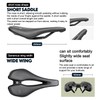 GORIX Bike Short Saddle Seat Short Nose Wide Hole Shock