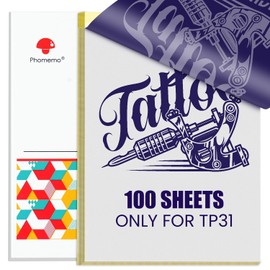 Phomemo TP31 Tattoo Transfer Paper Only For TP31 Tattoo Printer, 3.15" x 5.24" Transfer Paper, 100Pcs
