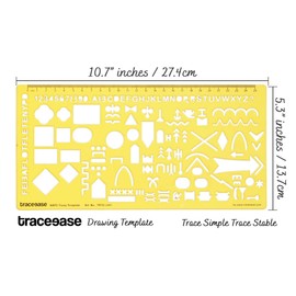Traceease Map Drafting NATO Troop Template Drawing Stencil,Designing Template Measuring Ruler