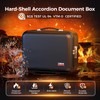 EDMUED Fireproof Document Box with Combination Lock - Fire &