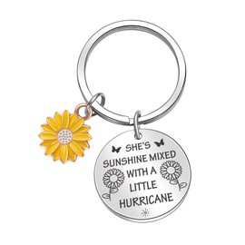 ORZOESD Sunshine Gifts Sun Charm Keychain Sunshine Hurricane Keychain Sunflower Motivation Gift Inspirational Jewelry Retirement Gift For Grandma Keychain Mothers Day Keychain For Mom