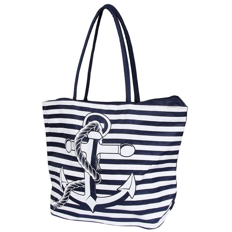 Cham Cham - Women's Anchor Beach Bag Textile Fabric with