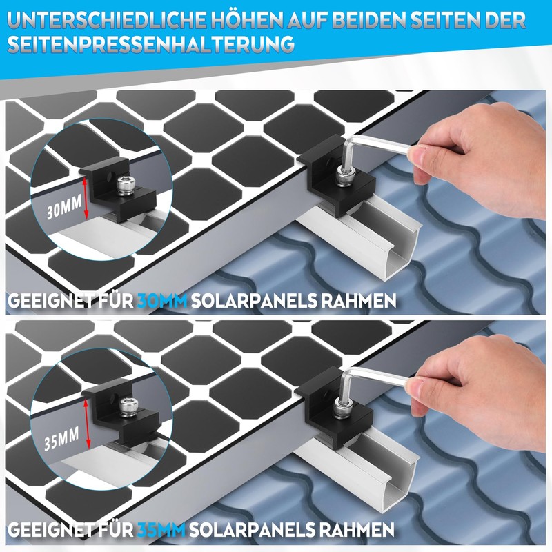 BOSYTRO PV Bracket Mounting Set, Solar Module Bracket for 1