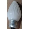 (1) Vtg GE 25w Flame Tip Pearlescent Medium Base Wall