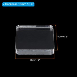 PATIKIL Acrylic Stamp Block, 1 Pack Clear Stamping Block with Grid Lines Decorative Mounting Blocks Set Square for Scrapbooking DIY Crafts Cards Making