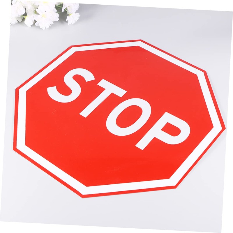 Mobestech 1pc Stop Safety Sign Traffic Sign for Indoor Outdoor