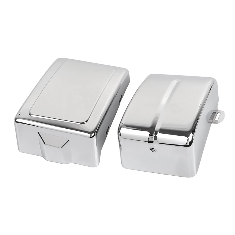 Unbranded Chrome Battery Box Side Cover For Harley Dyna Street