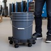 5 Gallon Black Plastic Bucket Dolly with 6 Swivel Casters