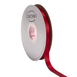 [JOKOVIKI] Scarlet Satin Ribbon 13mm Wide Double Face Quality Satin - For Gift Wrapping, Wedding, Invitations, Crafts, Apparel, Headbands - 45 Meters/Roll