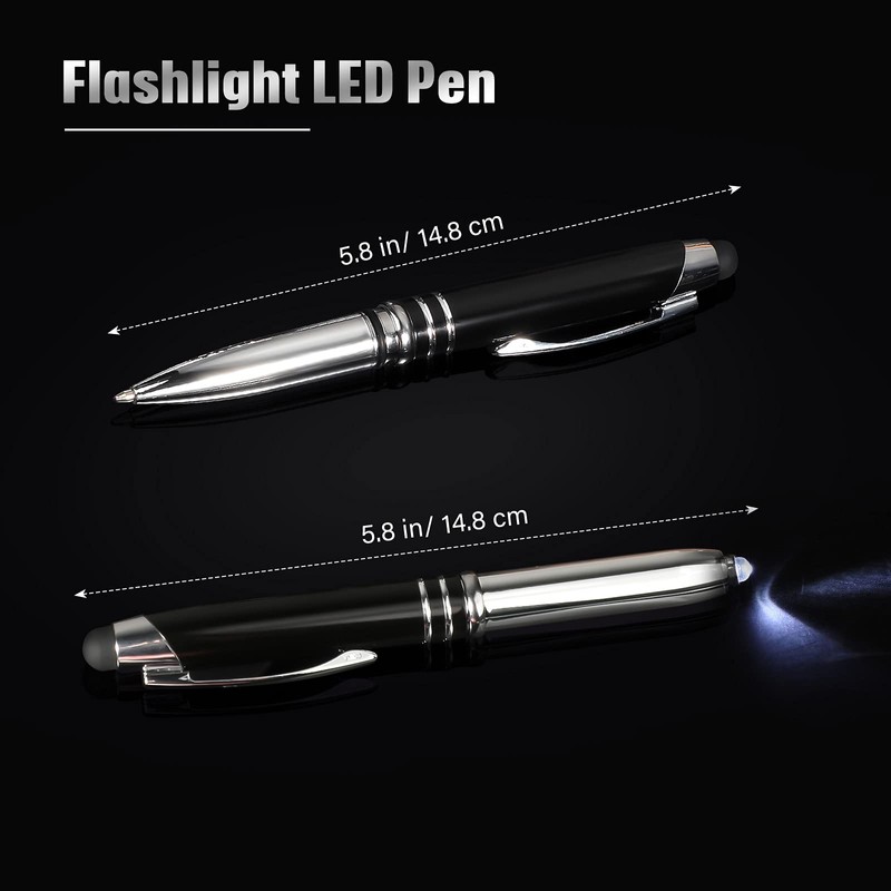 Zonon 15 Pieces LED Ballpoint Pen with Stylus Tip, Multi-Function