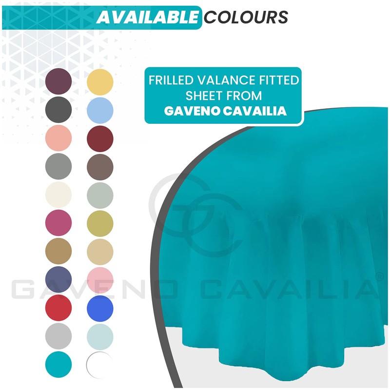 GC GAVENO CAVAILIA Percale Extra Deep Fitted Valance, Non Iron