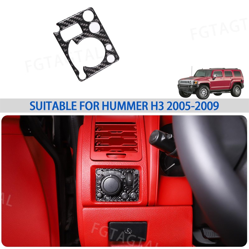 Soft Carbon Fiber Headlight Switch Button Panel Trim Sticker Compatible