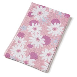 Kusuhashi Crest Weave Face Towel, Imabari Towel, DS Light Gauze, Herbarium, Margaret, Made in Japan, Pink, Approx. 13.4 x 31.5 inches (34 x 80 cm), 1-68488-31-P