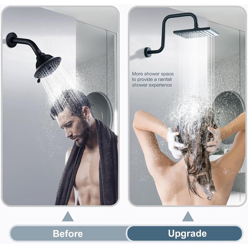 LSWYYP Rotatable Shower Arm,Stainless Steels Adjustable Shower Head Pipe Extension