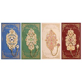 icceemee 4 Pieces Gold Metal Skeleton Bookmarks BaroqueThemed Bookmarks Bookmark Accessories Grocery Gifts for Book Lovers Writers Teachers Reading Women Children Teenagers Men Readers