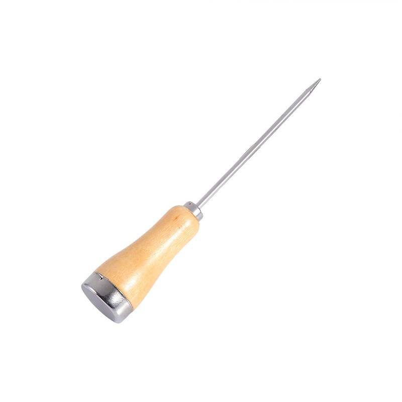 Ice Axe Tool, Wooden Ice Axe Portable Practical Stainless Steel