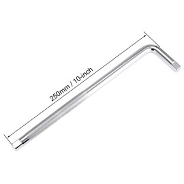 uxcell Socket Accessory Set of 2 Pcs, 13mm 6-Point Deep Socket 10" L-Shape Extension Handle with 3/8" Drive