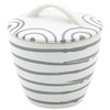 Gmundner Keramik Manufaktur 0106DZGO09 Graugeflammt Gourmet Sugar Bowl Diameter 9