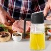 TKSDWBLTY 4Pcs Olive Oil Dispenser Bottle 2 in 1 Clear