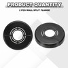 sourcing map 2pcs Wall Split Flange 0.59" (15mm) Plastic Round