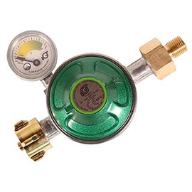 GARDINGER Pressure Regulator 50 mbar Integrated Hose Break Protection with Push Button