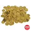 Beistle Plastic Pirate Coins 200 Piece, 1.5", Gold