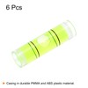 sourcing map 6pcs Cylindrical Bubble Level 9.5x34mm Mini Bullseye Spirit